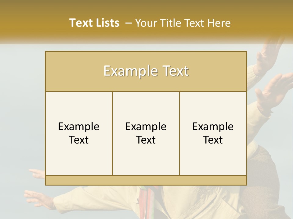 A Man And Woman Are Holding Each Other In The Air PowerPoint Template