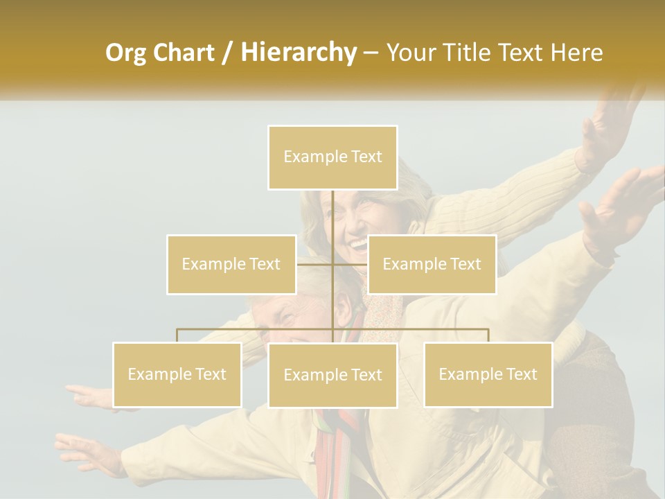 A Man And Woman Are Holding Each Other In The Air PowerPoint Template