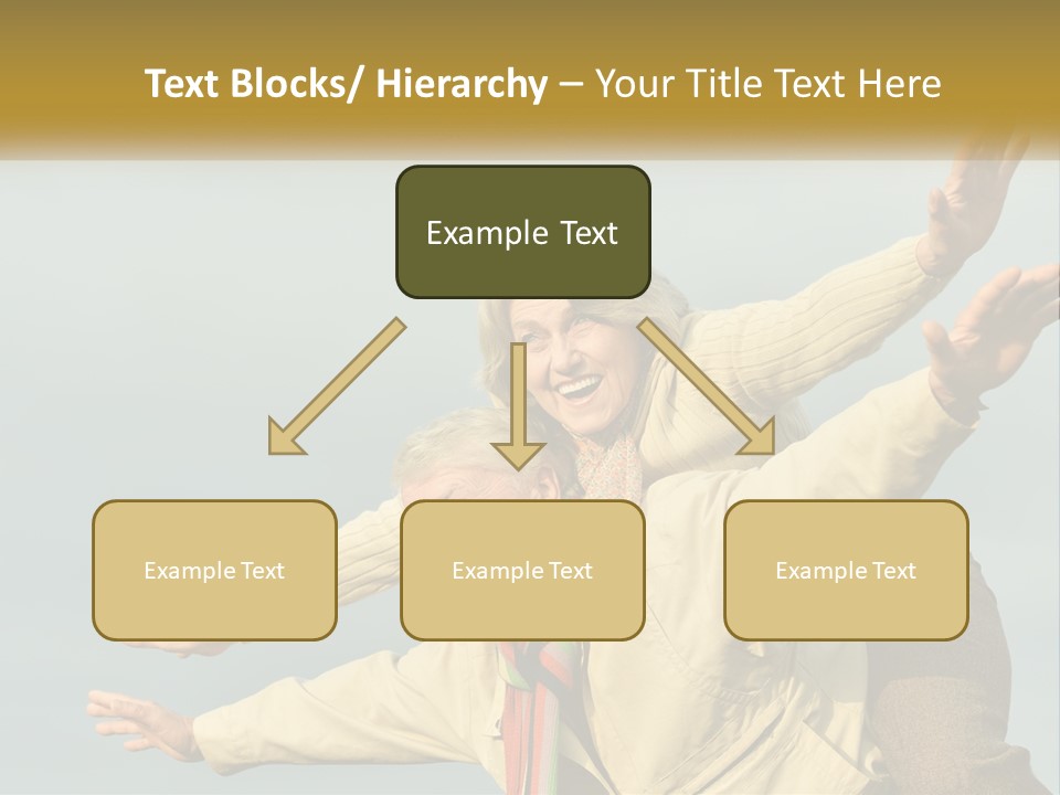 A Man And Woman Are Holding Each Other In The Air PowerPoint Template