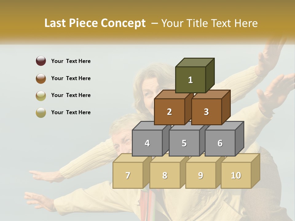 A Man And Woman Are Holding Each Other In The Air PowerPoint Template