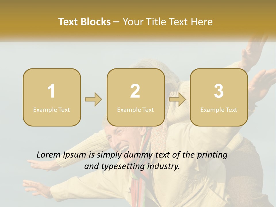 A Man And Woman Are Holding Each Other In The Air PowerPoint Template