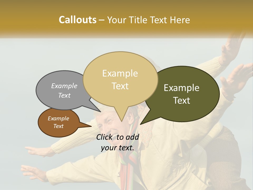 A Man And Woman Are Holding Each Other In The Air PowerPoint Template