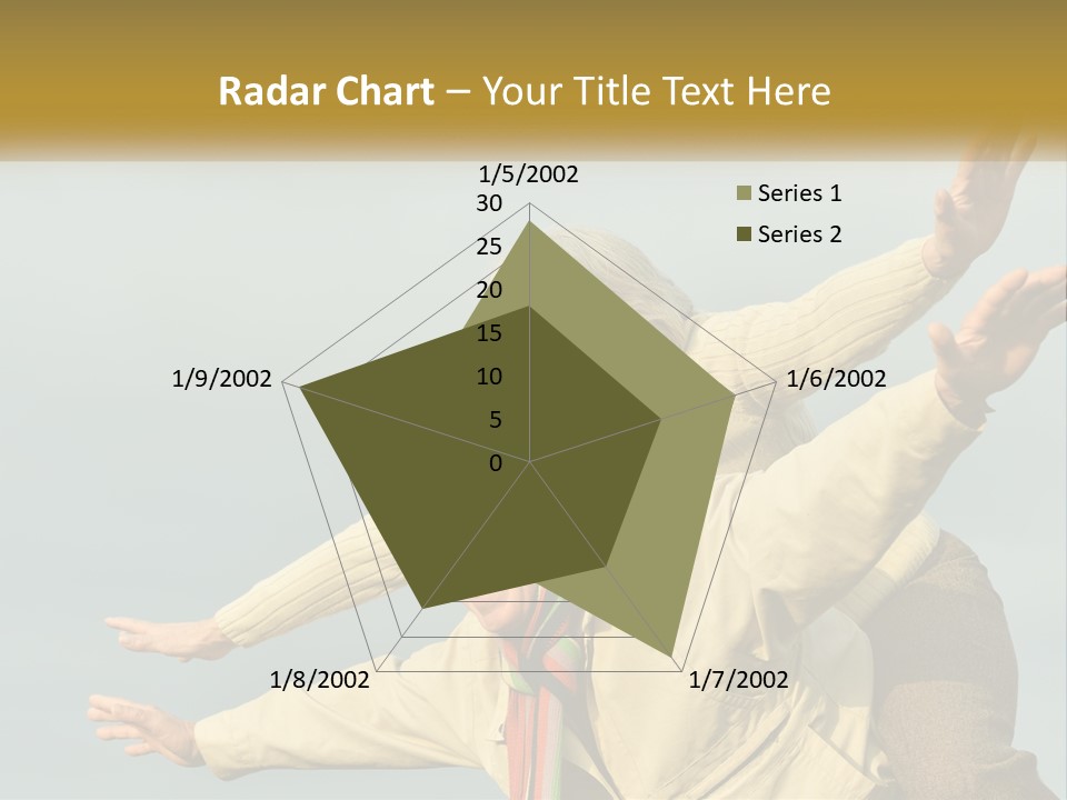 A Man And Woman Are Holding Each Other In The Air PowerPoint Template