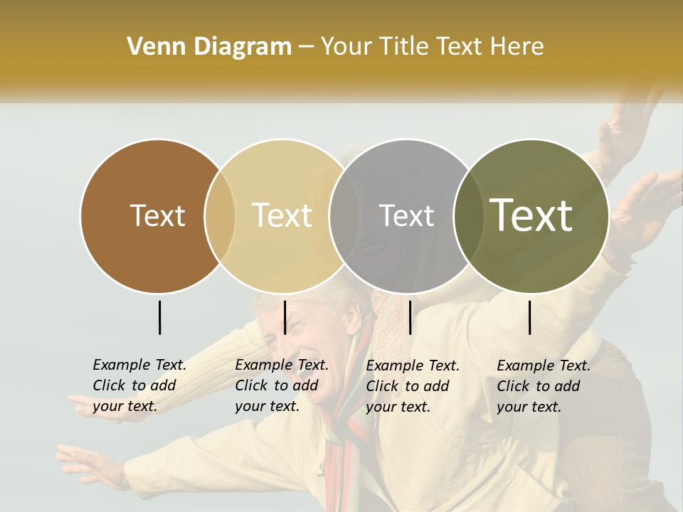 A Man And Woman Are Holding Each Other In The Air PowerPoint Template