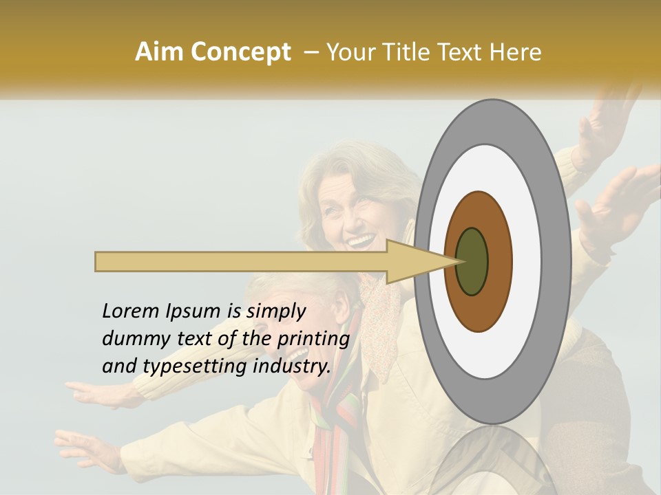 A Man And Woman Are Holding Each Other In The Air PowerPoint Template