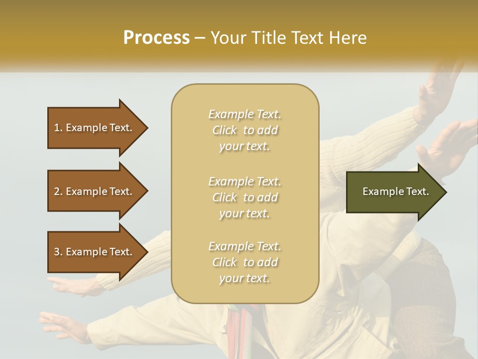 A Man And Woman Are Holding Each Other In The Air PowerPoint Template