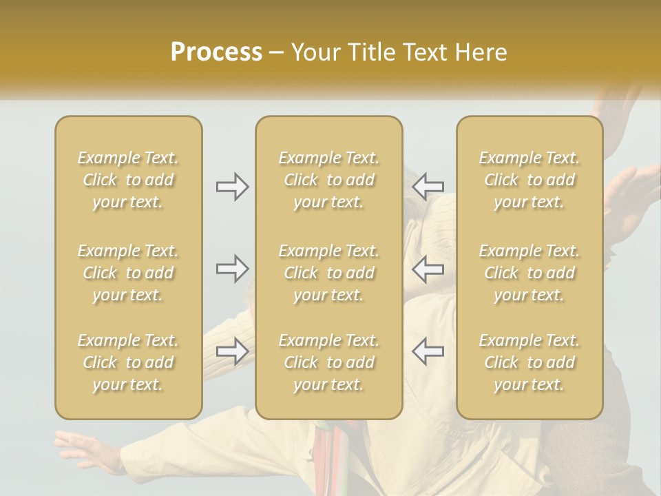 A Man And Woman Are Holding Each Other In The Air PowerPoint Template