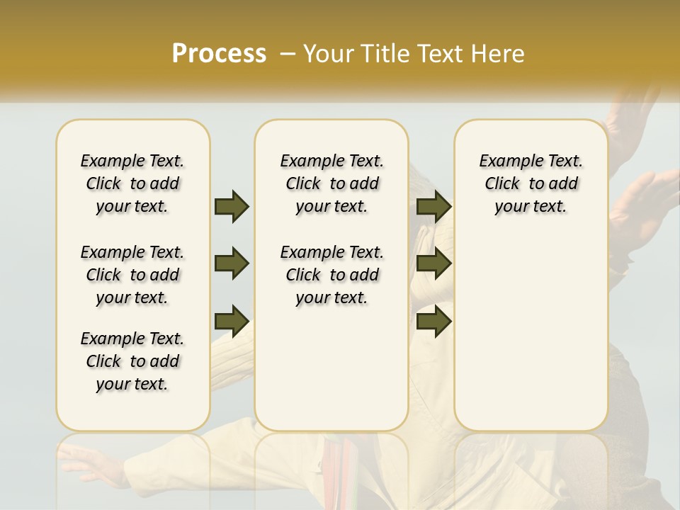 A Man And Woman Are Holding Each Other In The Air PowerPoint Template