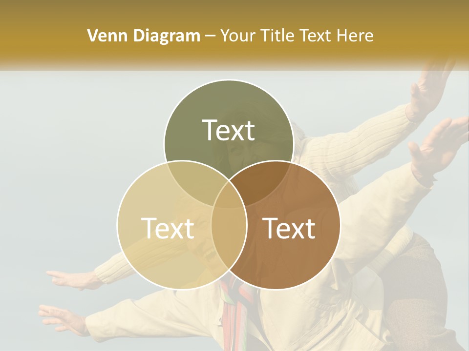 A Man And Woman Are Holding Each Other In The Air PowerPoint Template