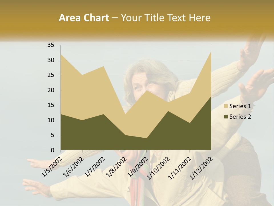 A Man And Woman Are Holding Each Other In The Air PowerPoint Template