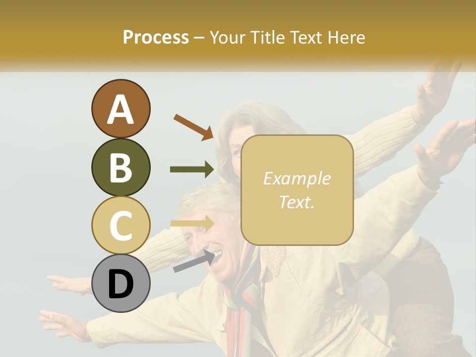 A Man And Woman Are Holding Each Other In The Air PowerPoint Template