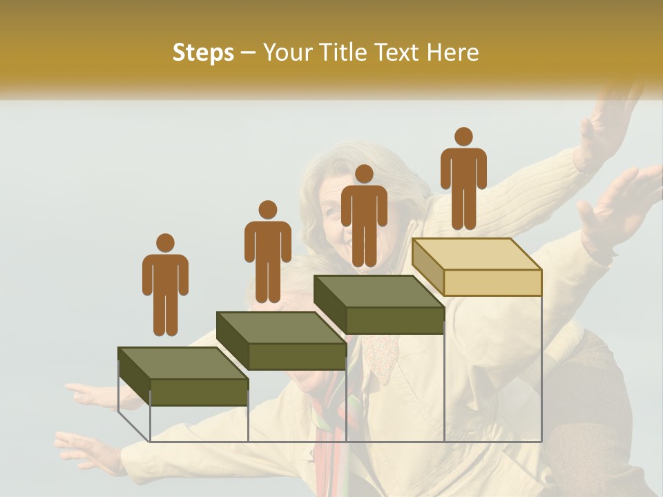 A Man And Woman Are Holding Each Other In The Air PowerPoint Template