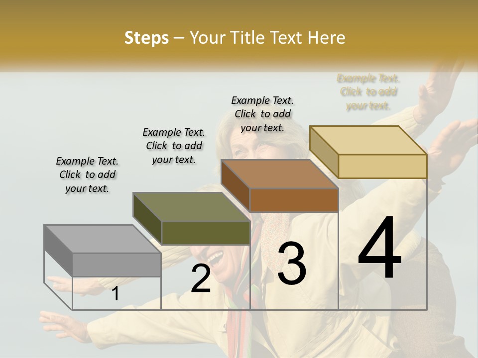 A Man And Woman Are Holding Each Other In The Air PowerPoint Template
