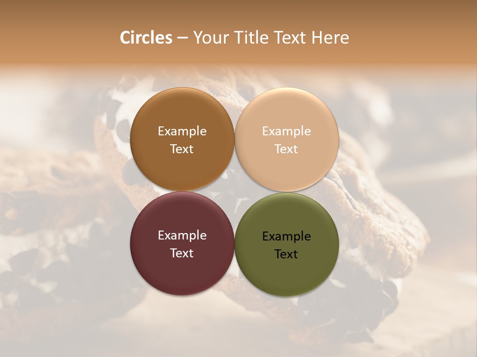 A Close Up Of A Cookie With Chocolate Chips On It PowerPoint Template