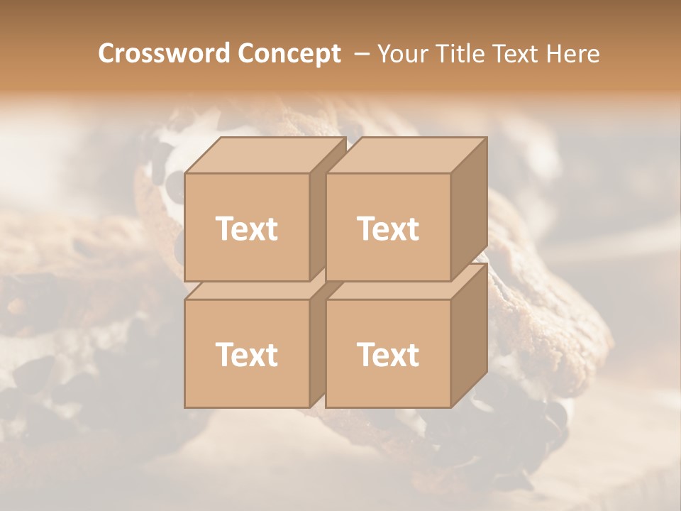 A Close Up Of A Cookie With Chocolate Chips On It PowerPoint Template