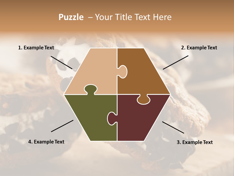 A Close Up Of A Cookie With Chocolate Chips On It PowerPoint Template