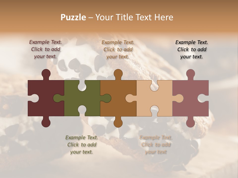 A Close Up Of A Cookie With Chocolate Chips On It PowerPoint Template