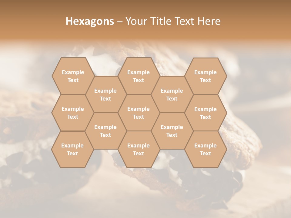 A Close Up Of A Cookie With Chocolate Chips On It PowerPoint Template