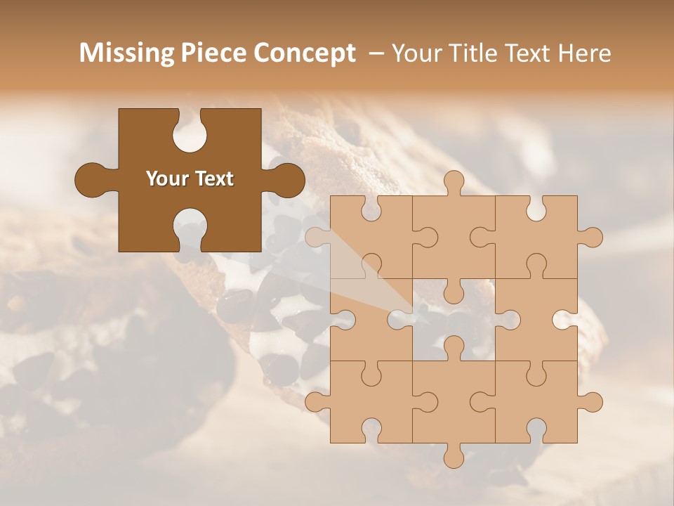 A Close Up Of A Cookie With Chocolate Chips On It PowerPoint Template