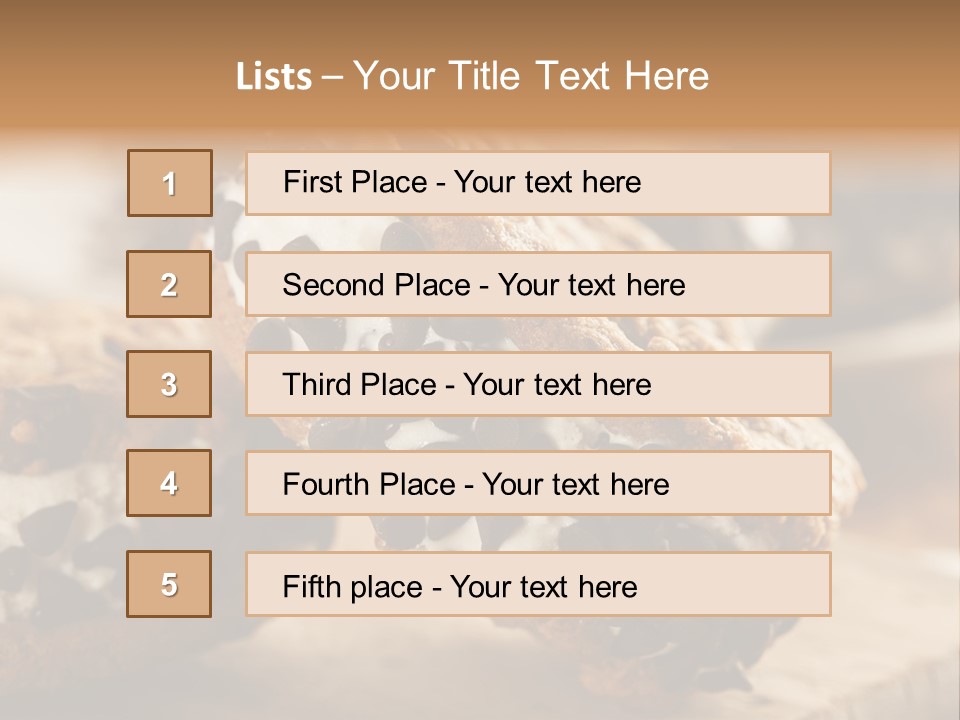 A Close Up Of A Cookie With Chocolate Chips On It PowerPoint Template