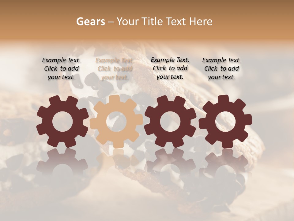 A Close Up Of A Cookie With Chocolate Chips On It PowerPoint Template