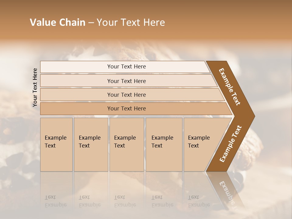 A Close Up Of A Cookie With Chocolate Chips On It PowerPoint Template