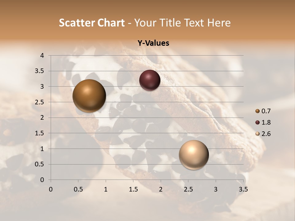 A Close Up Of A Cookie With Chocolate Chips On It PowerPoint Template