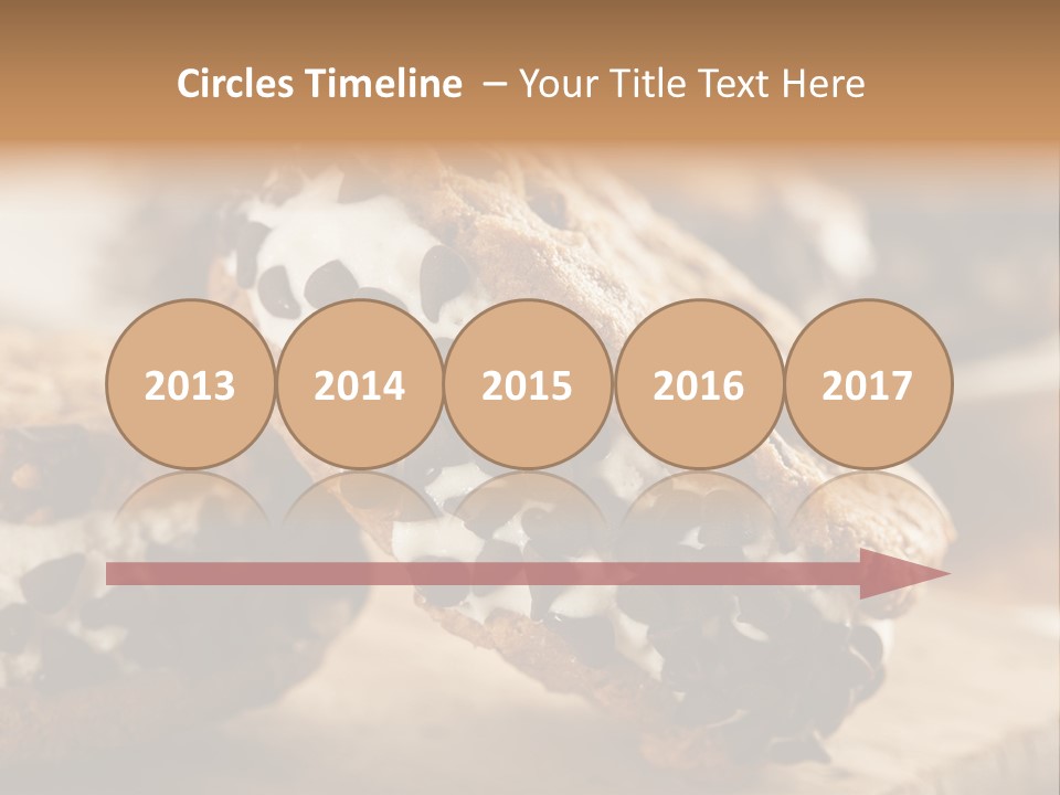 A Close Up Of A Cookie With Chocolate Chips On It PowerPoint Template