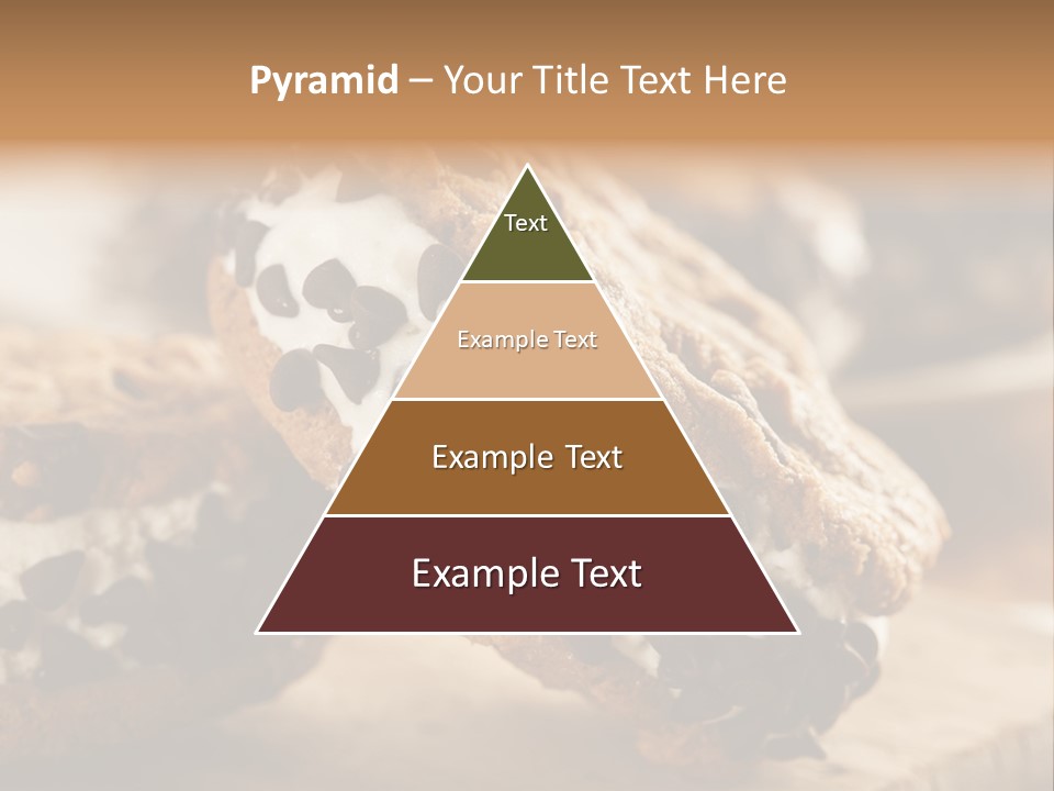 A Close Up Of A Cookie With Chocolate Chips On It PowerPoint Template