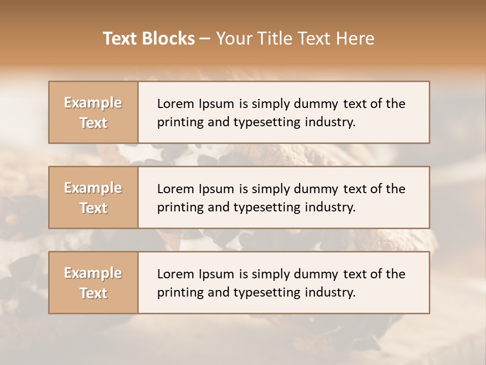 A Close Up Of A Cookie With Chocolate Chips On It PowerPoint Template