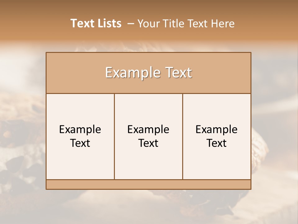 A Close Up Of A Cookie With Chocolate Chips On It PowerPoint Template