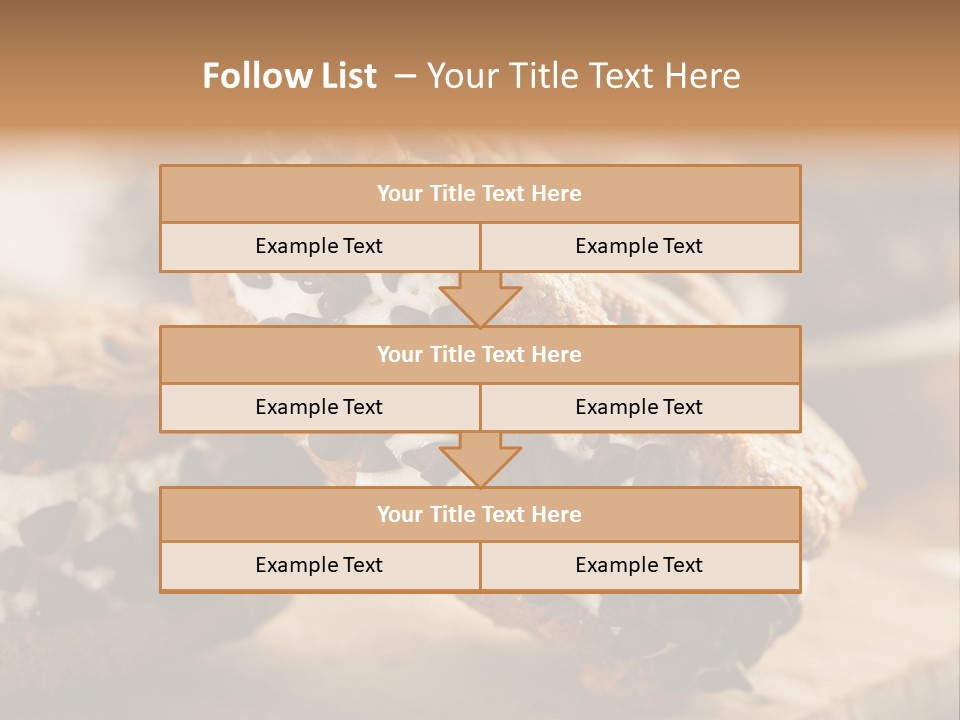 A Close Up Of A Cookie With Chocolate Chips On It PowerPoint Template