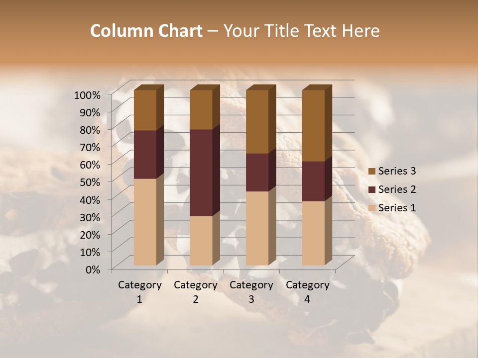 A Close Up Of A Cookie With Chocolate Chips On It PowerPoint Template