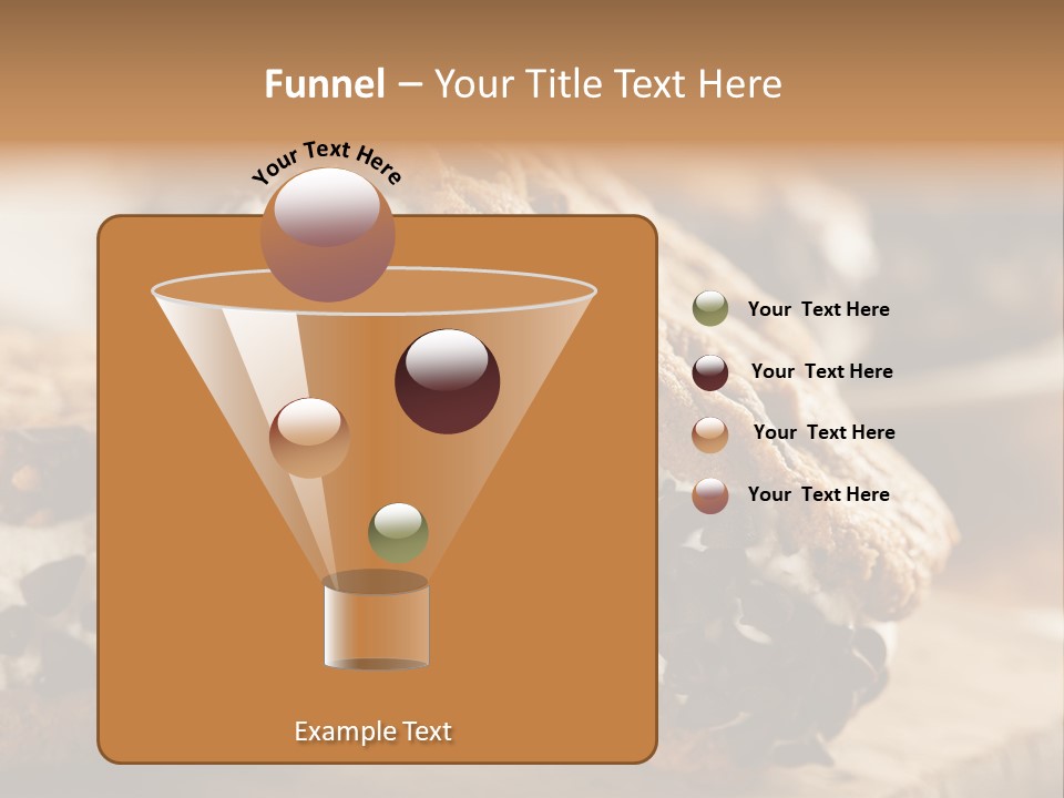 A Close Up Of A Cookie With Chocolate Chips On It PowerPoint Template