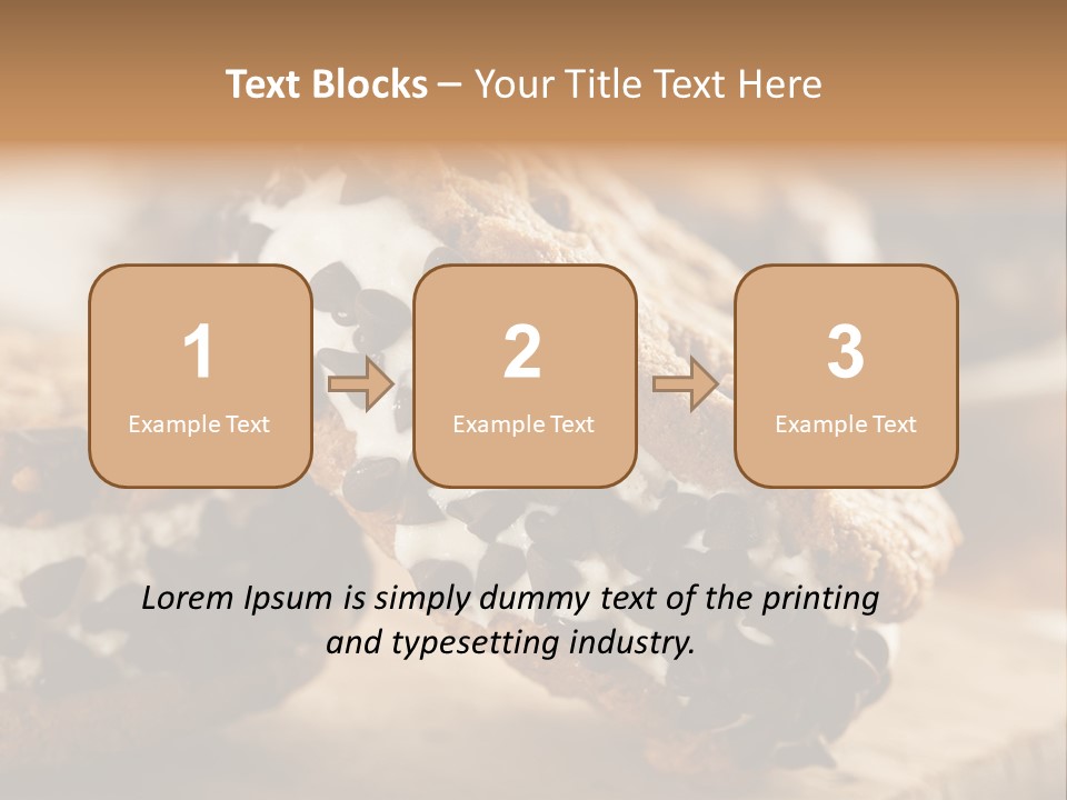 A Close Up Of A Cookie With Chocolate Chips On It PowerPoint Template