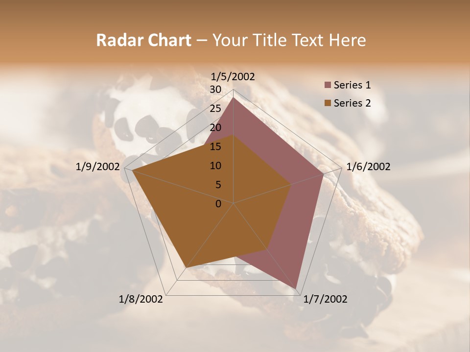 A Close Up Of A Cookie With Chocolate Chips On It PowerPoint Template