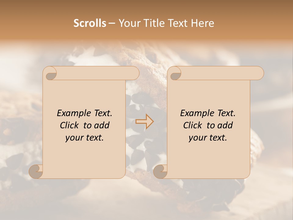 A Close Up Of A Cookie With Chocolate Chips On It PowerPoint Template