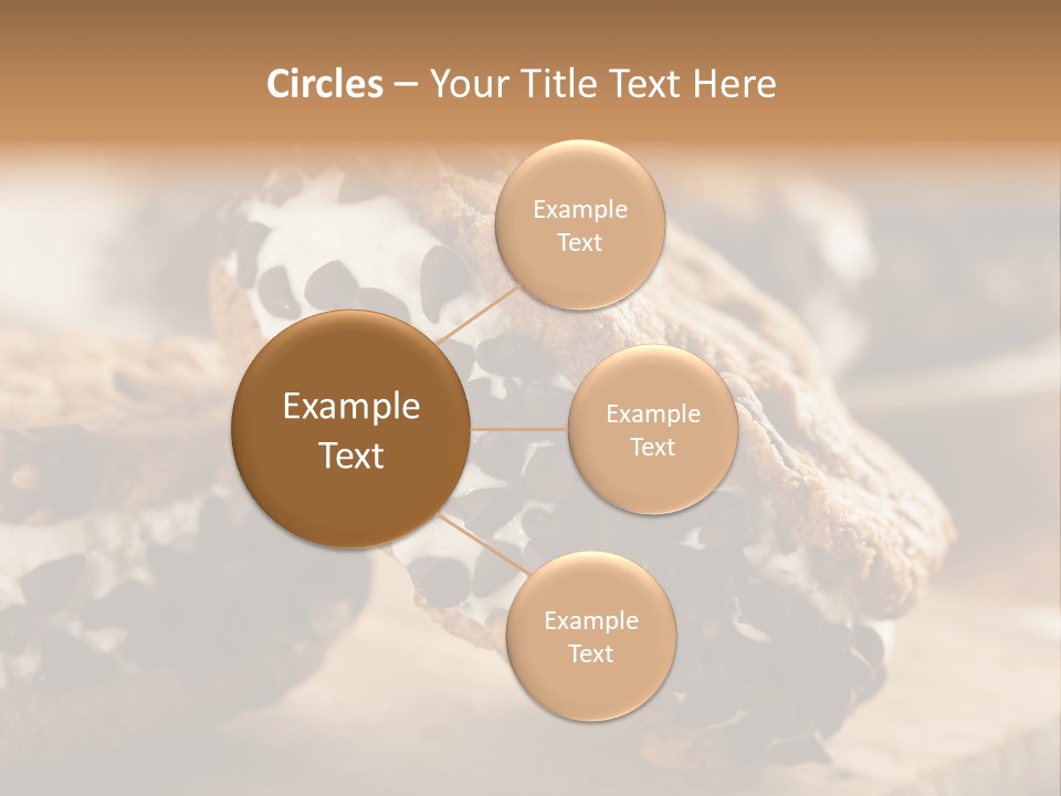 A Close Up Of A Cookie With Chocolate Chips On It PowerPoint Template