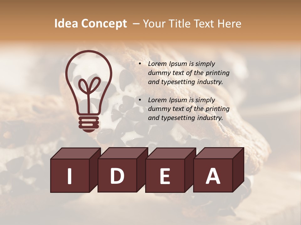 A Close Up Of A Cookie With Chocolate Chips On It PowerPoint Template