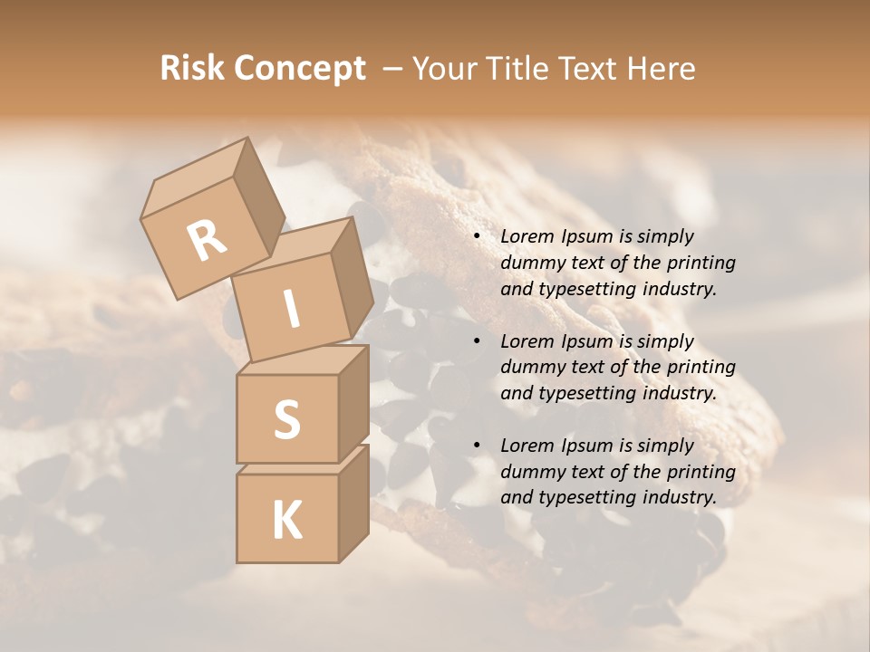 A Close Up Of A Cookie With Chocolate Chips On It PowerPoint Template