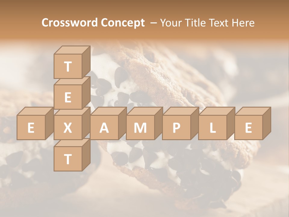 A Close Up Of A Cookie With Chocolate Chips On It PowerPoint Template