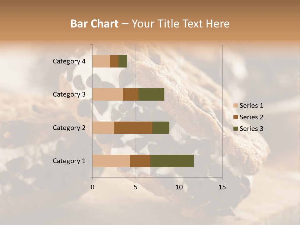 A Close Up Of A Cookie With Chocolate Chips On It PowerPoint Template