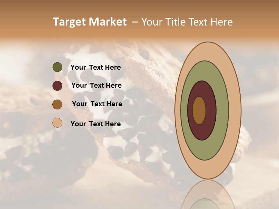 A Close Up Of A Cookie With Chocolate Chips On It PowerPoint Template