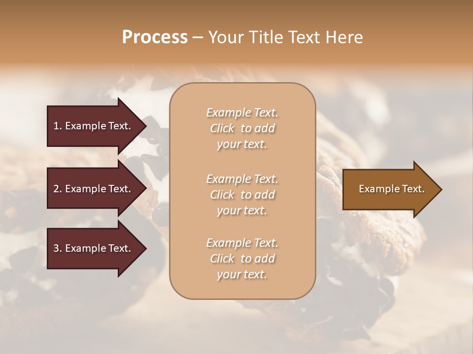 A Close Up Of A Cookie With Chocolate Chips On It PowerPoint Template