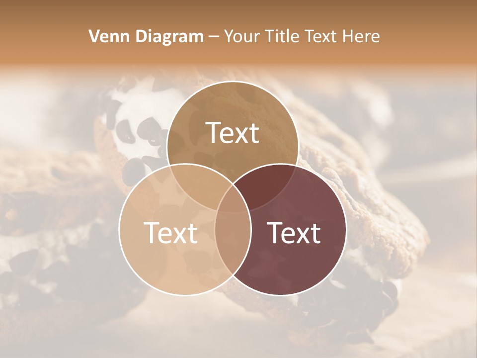A Close Up Of A Cookie With Chocolate Chips On It PowerPoint Template
