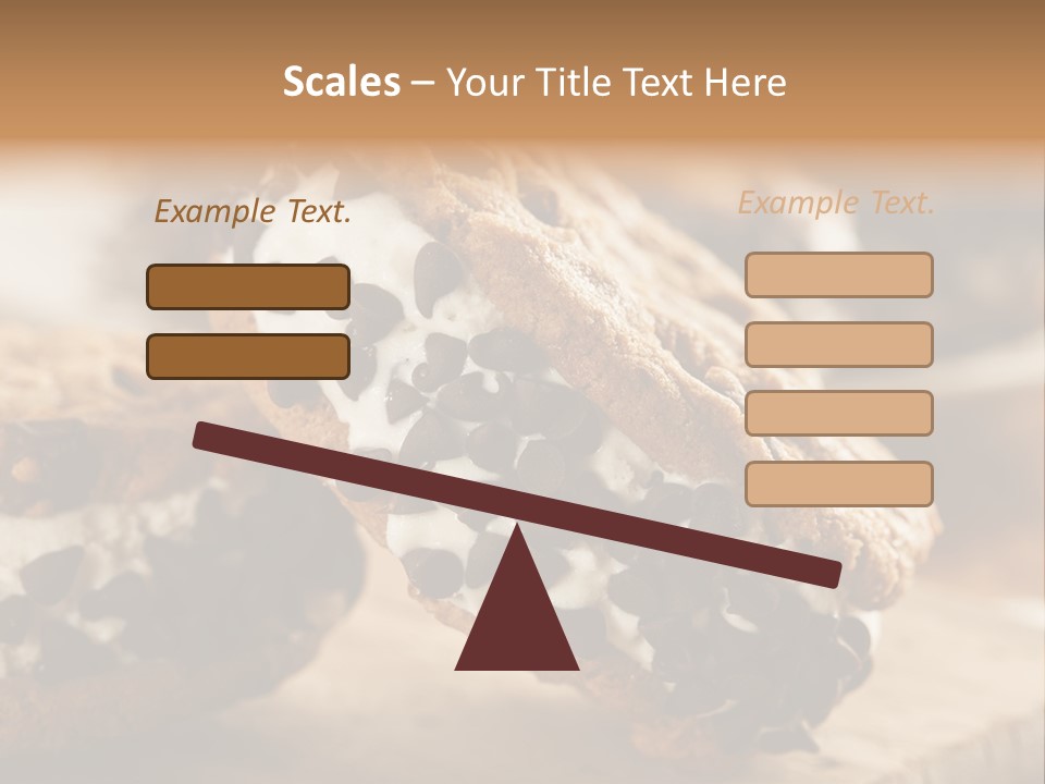 A Close Up Of A Cookie With Chocolate Chips On It PowerPoint Template