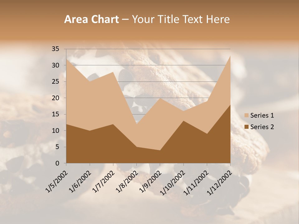 A Close Up Of A Cookie With Chocolate Chips On It PowerPoint Template