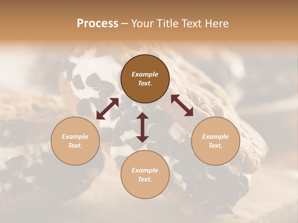 A Close Up Of A Cookie With Chocolate Chips On It PowerPoint Template