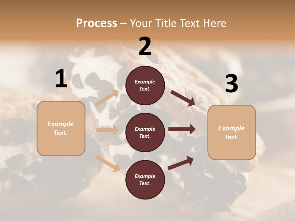A Close Up Of A Cookie With Chocolate Chips On It PowerPoint Template