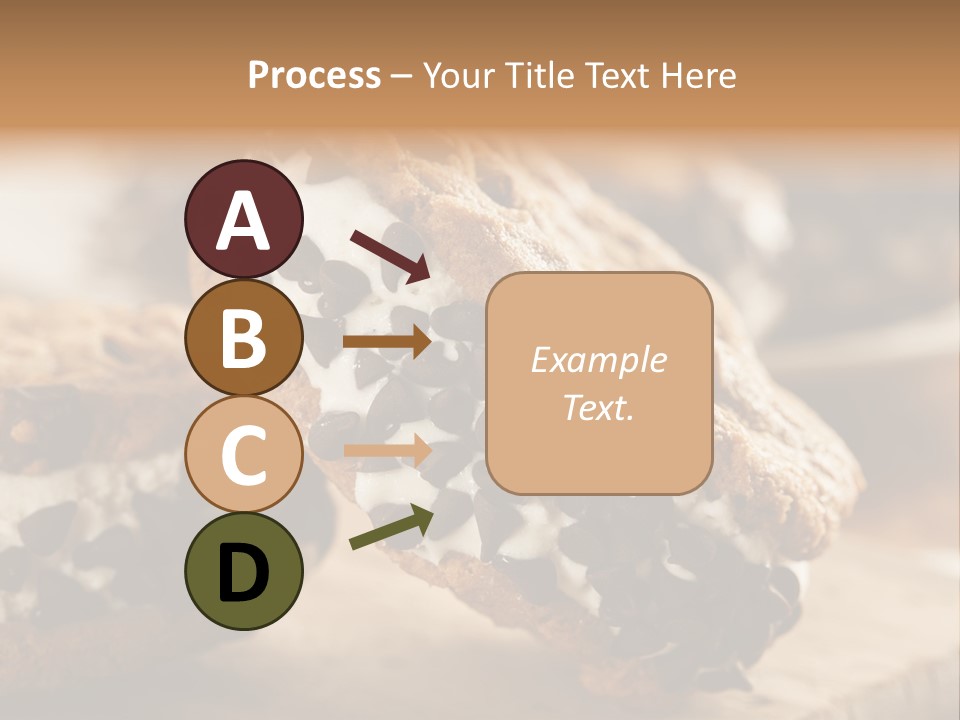 A Close Up Of A Cookie With Chocolate Chips On It PowerPoint Template